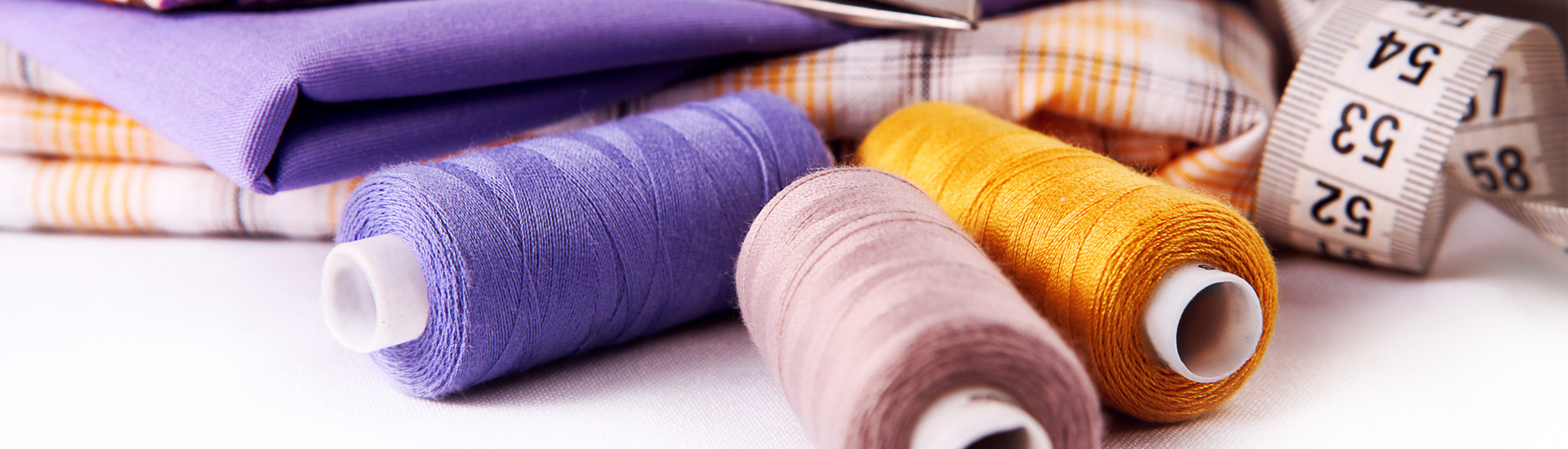 Purple, Light Pink, and Yellow Thread