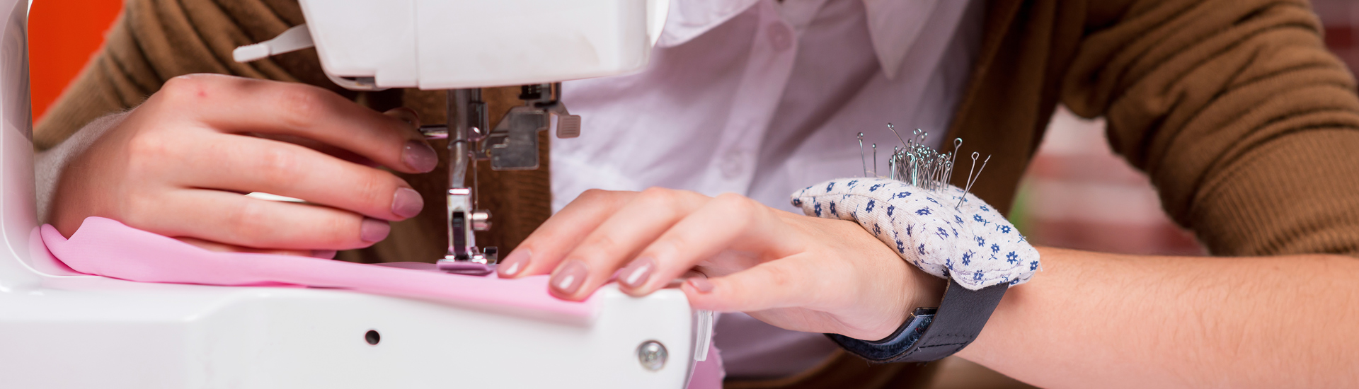 Woman Working On Sewing Machine